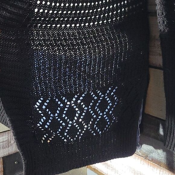 Black Duster Sweater Top Size XS Pink Republic - Picture 4 of 10